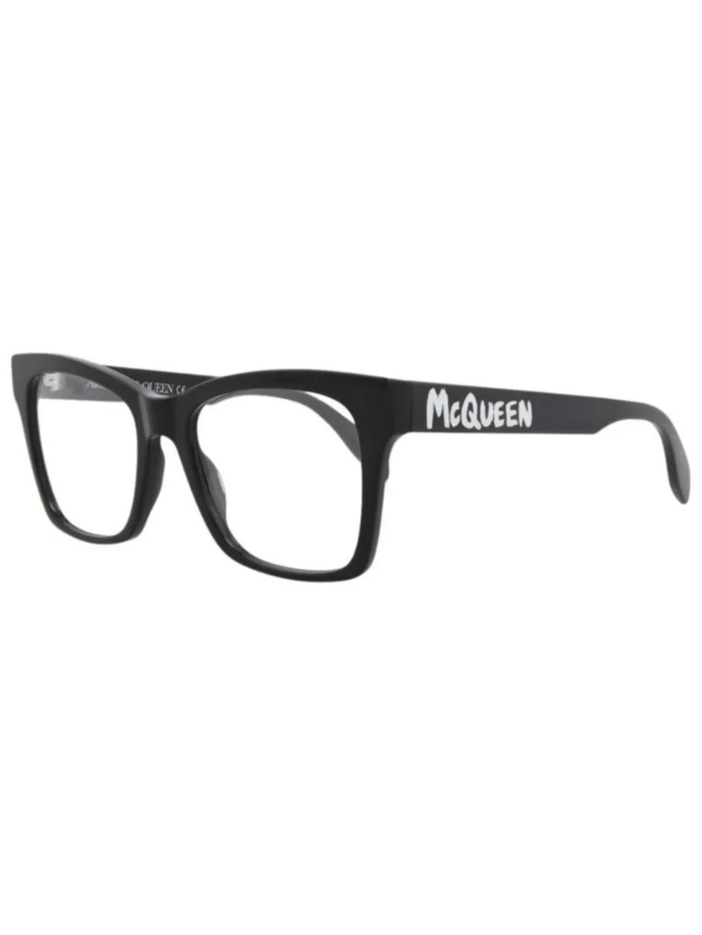 New Alexander McQueen Womens Square/Rectangle Black Black Transparent Fashion De